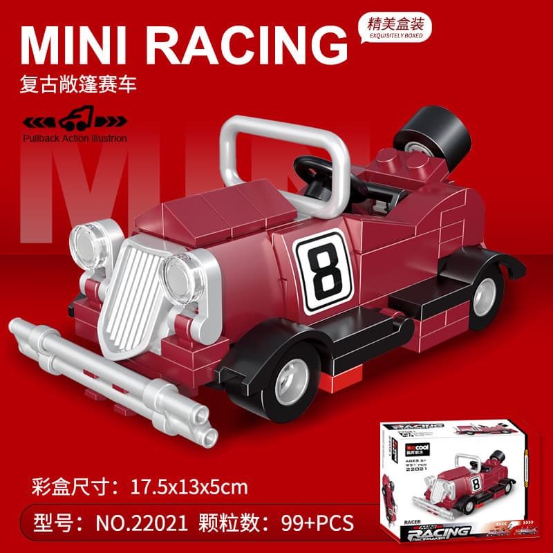 Diku 22021 retro convertible racing car