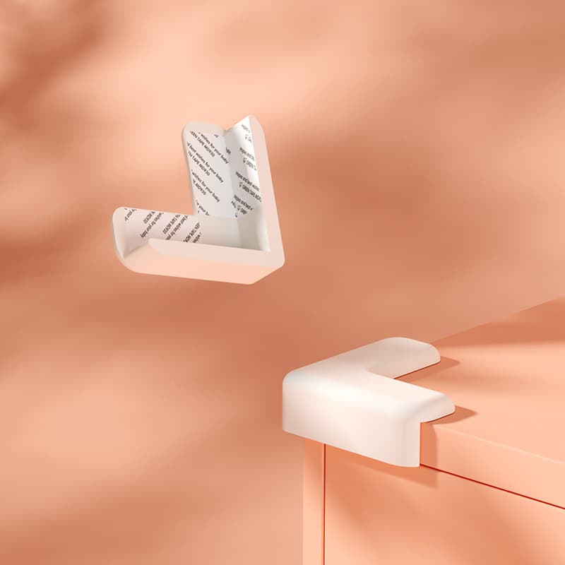 L-shaped anti-collision corner off-white