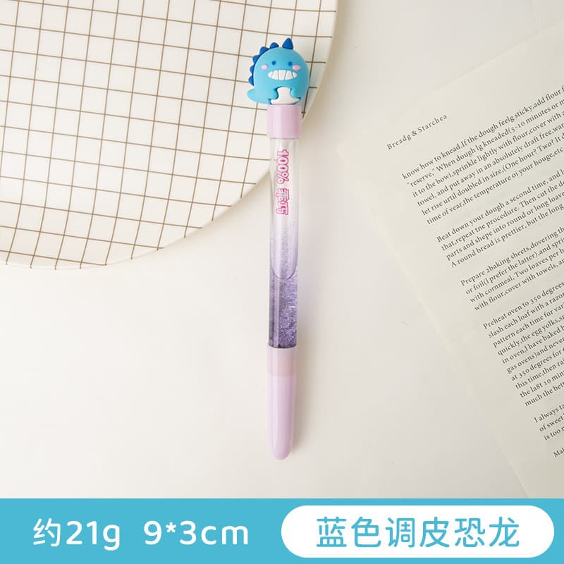 Blue naughty dinosaur/cartoon creative quicksand pen