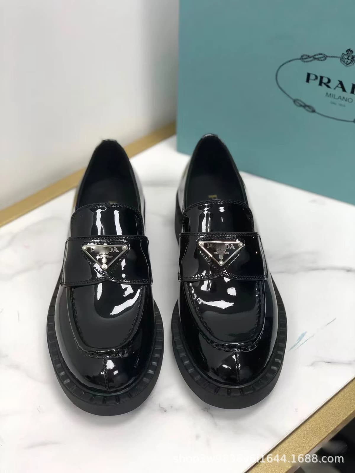Black patent leather
