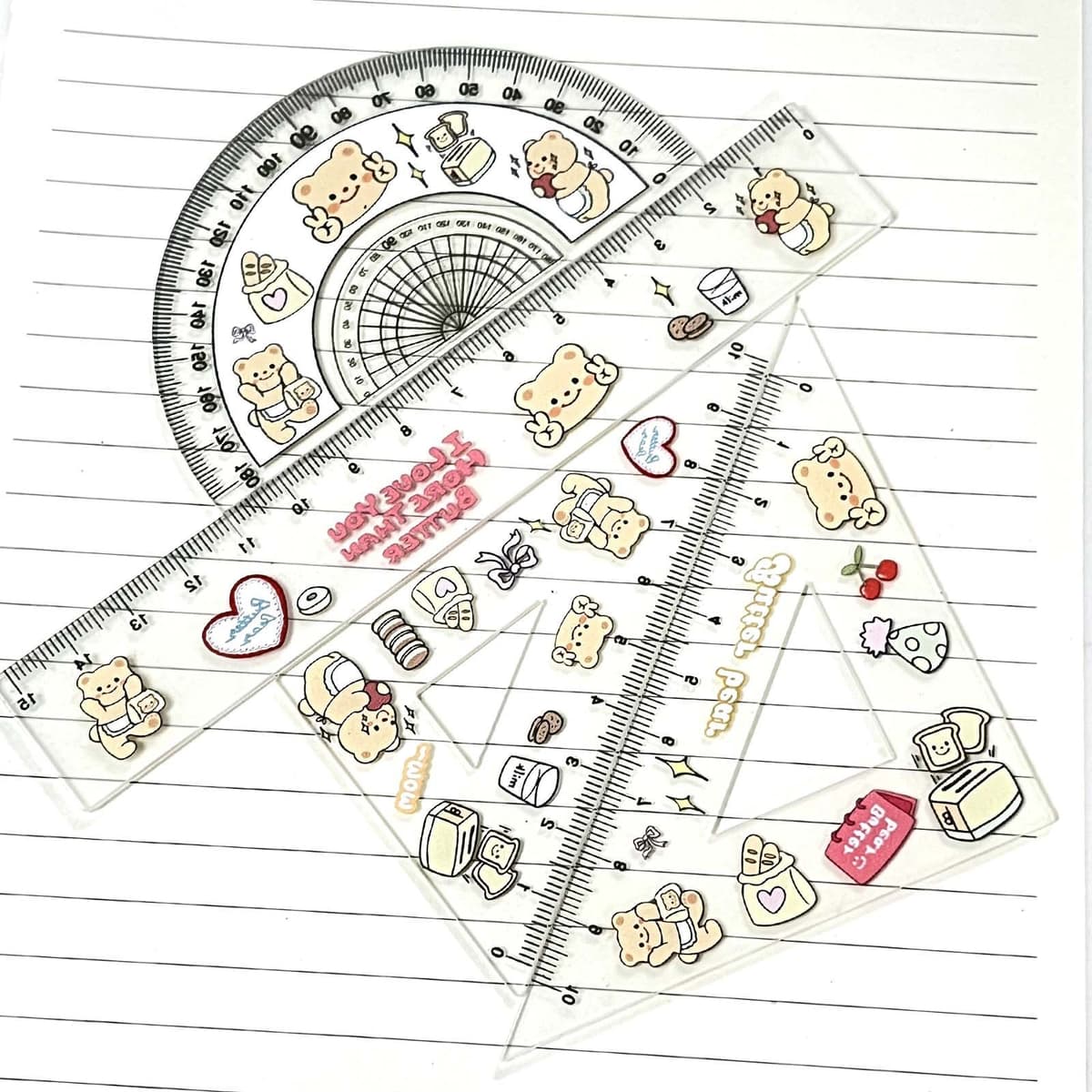 Butter bear ruler set