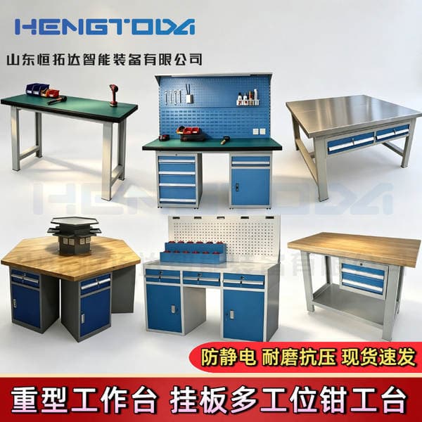Anti-Static Workbench for Auto Repair, Thickened Multi-Station Work Station, Workshop Factory Assembly Line Table, Fitter's Bench