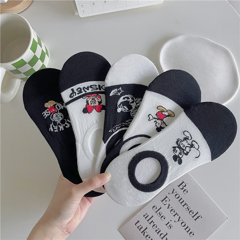 Women's invisible mickey (10 pairs/pack of 5 colors mixed)
