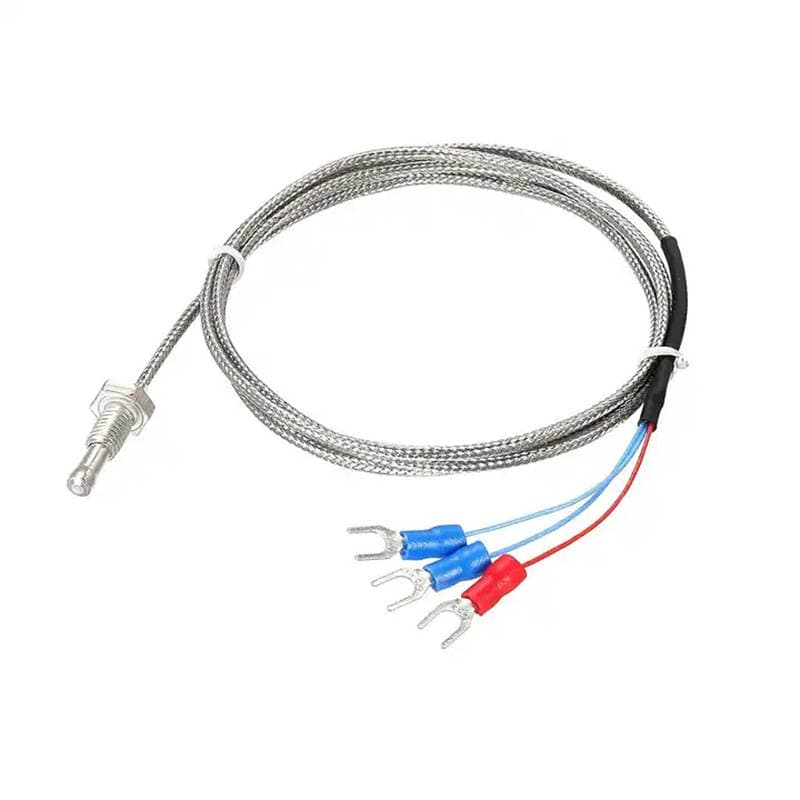 Pt100 Temperature Sensor Threaded Platinum Thermal Resistance Waterproof Temperature Measurement Rtd Industrial High-Precision Temperature Sensing Probe 2