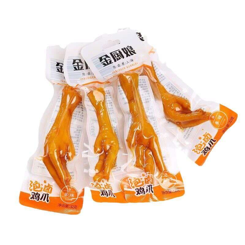 Golden kitchen niang multi-flavor chicken feet 32g sauce chicken feet small packaging snack tiger skin chicken feet pickled pepper chicken feet wholesale 5
