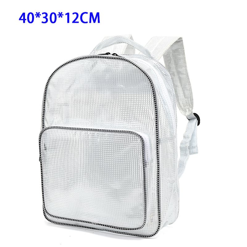 Small checkered white shoulder strap backpack simple style