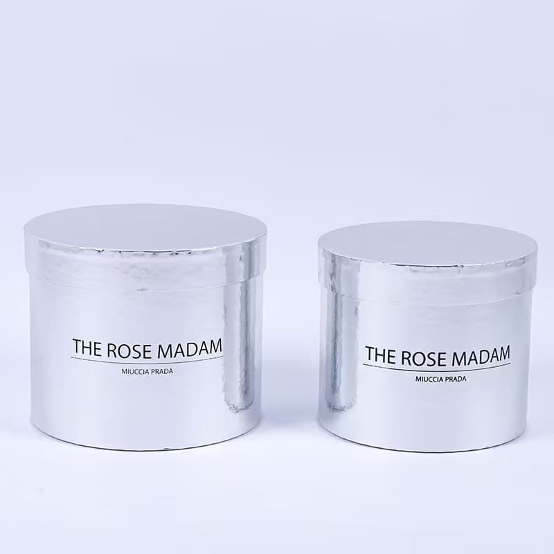 [bright silver] with cover - 2-piece set of large and small sizes