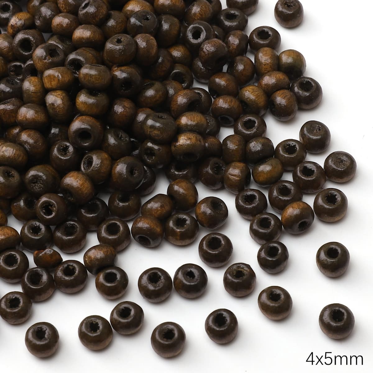 Dark brown flat round beads 20 pcs/pack