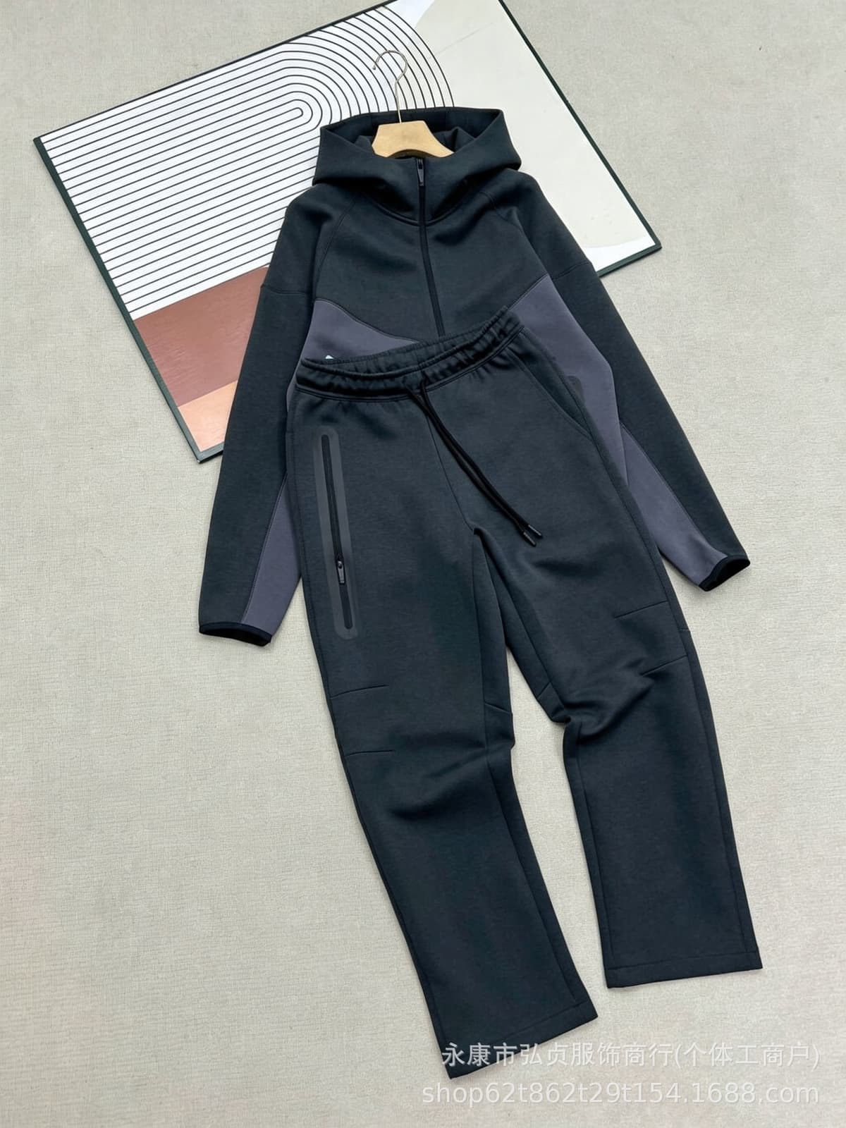 Suit. carbon gray and dark gray