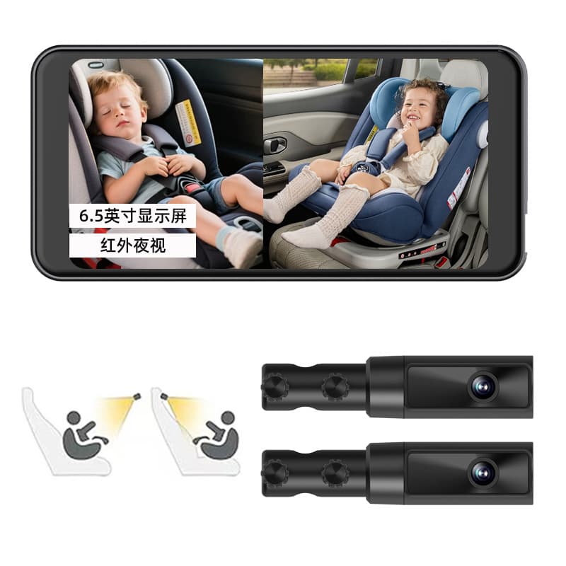 Dual lens 2k+1080p+wifi+touch screen