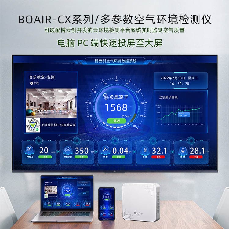 Toyu early education center air quality detector PM2.5 formaldehyde carbon dioxide TVOC environmental detection system 3