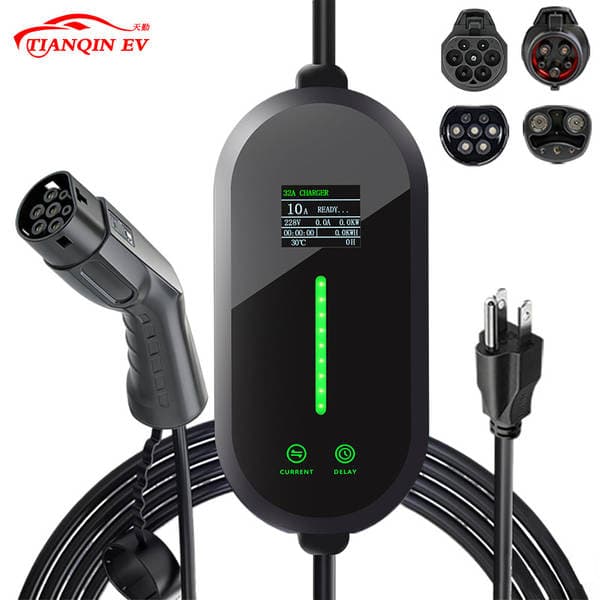 New energy European standard portable on-board charger for Mexico, home use Type 2 American standard 16A plug on-board charging gun