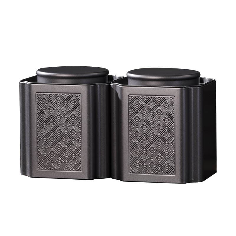 Vintage-Style Tinplate Tea Packaging Square Tin Can, Sealed for Rock Tea and Black Tea, Half-Pound Tea Storage Packaging Can 5