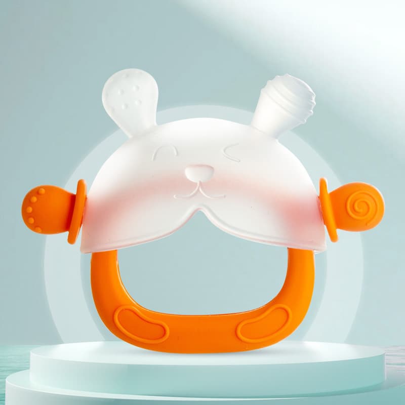 Full grip rabbit teether ※orange (opp bag)