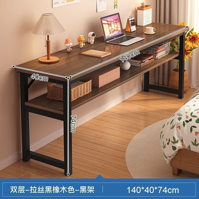140cm brushed black oak color (with lower storage)