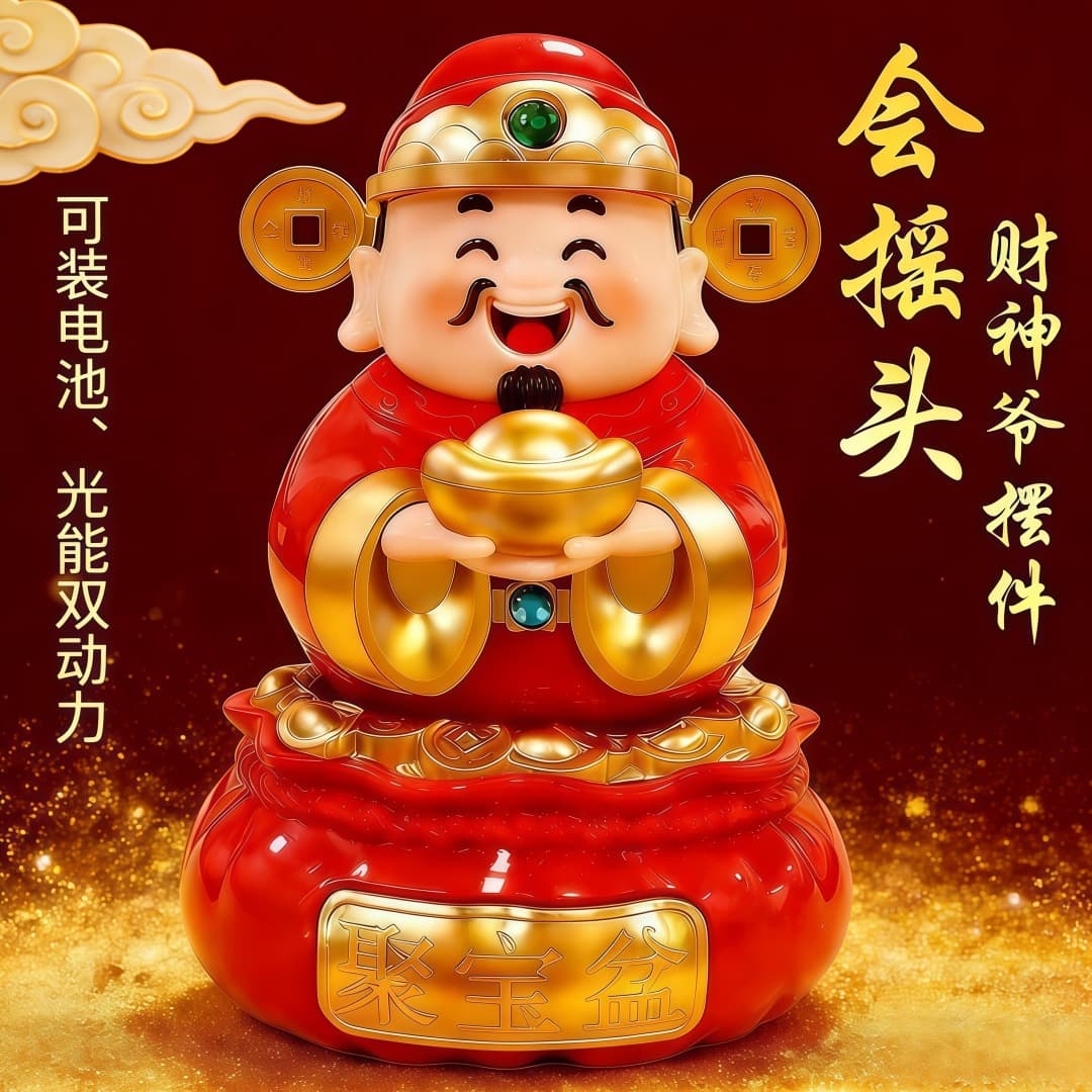 Cornucopia god of wealth [battery and solar dual use - battery not included] pvc box