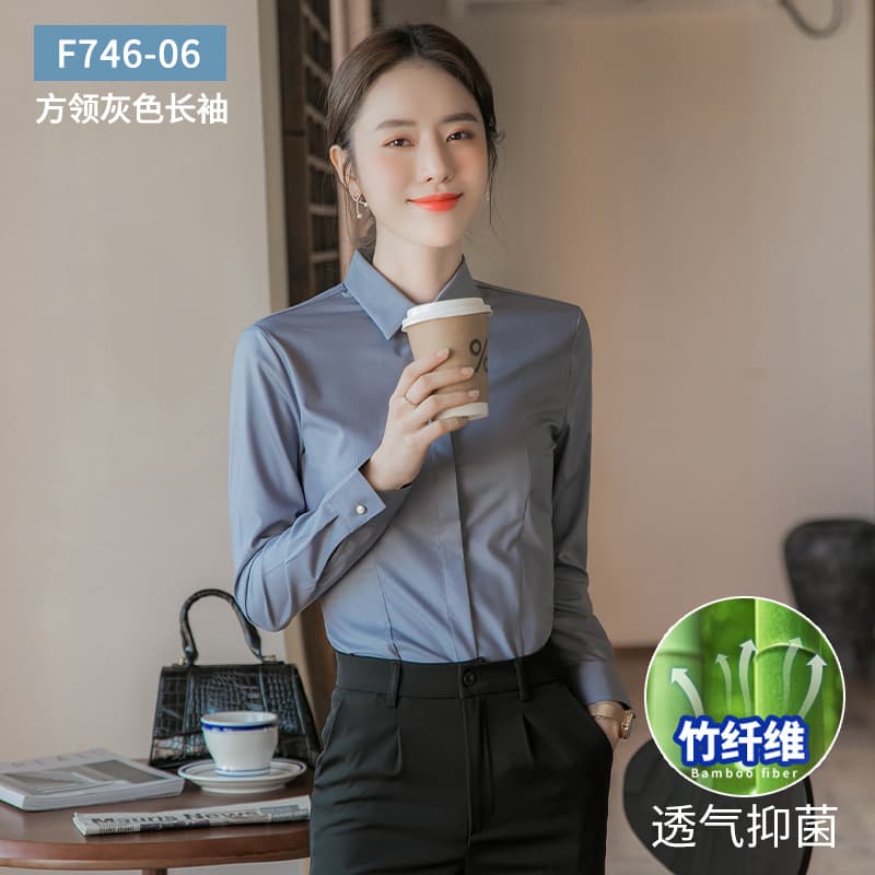 [bamboo fiber] gray long sleeves (breathable and antibacterial)