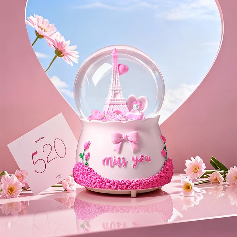 Eiffel tower pink and white version