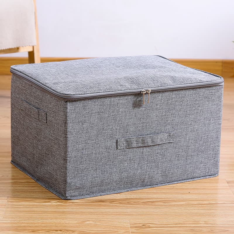 Burlap chain box gray