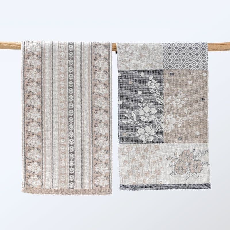 Gray-toned Dreamweaver + Patchwork Floral Memory [2 pieces]