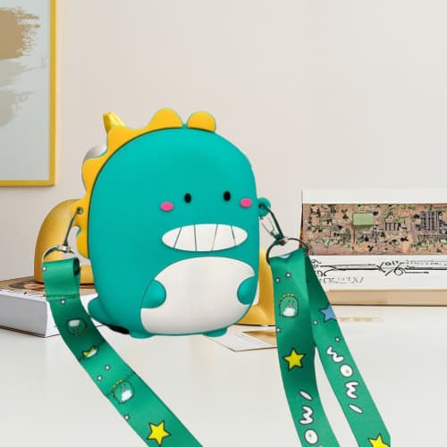Dinosaur coin purse green