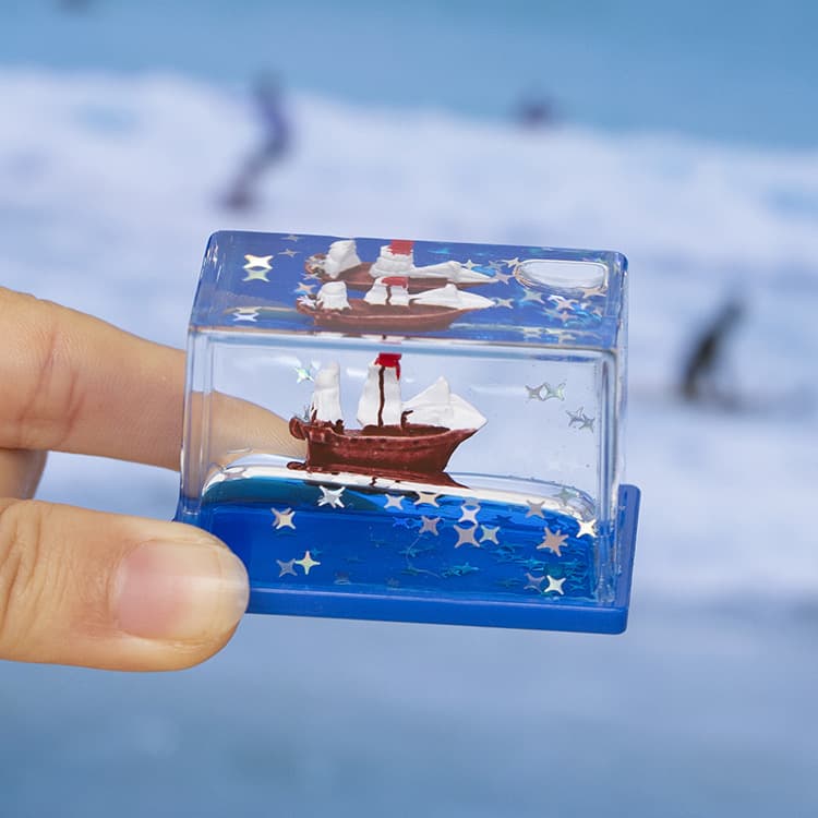 Mini small rectangle-white pirate ship