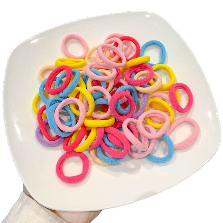 3cm Children's Hair Ties, High Elasticity, Colorful Towel Rings, Non-Damaging to Hair, Seamless Hair Bands for Girls, Hair Ropes, Hair Elastics 5