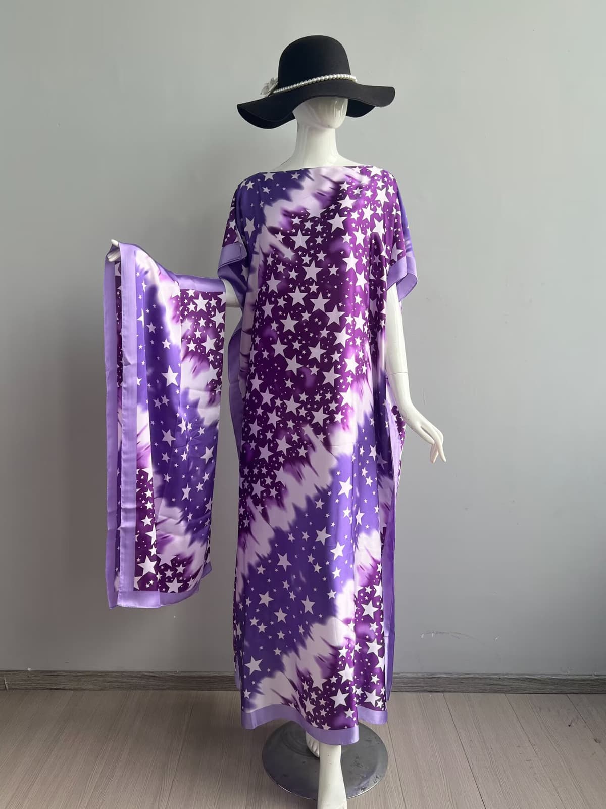 106-american flag stars-purple and white