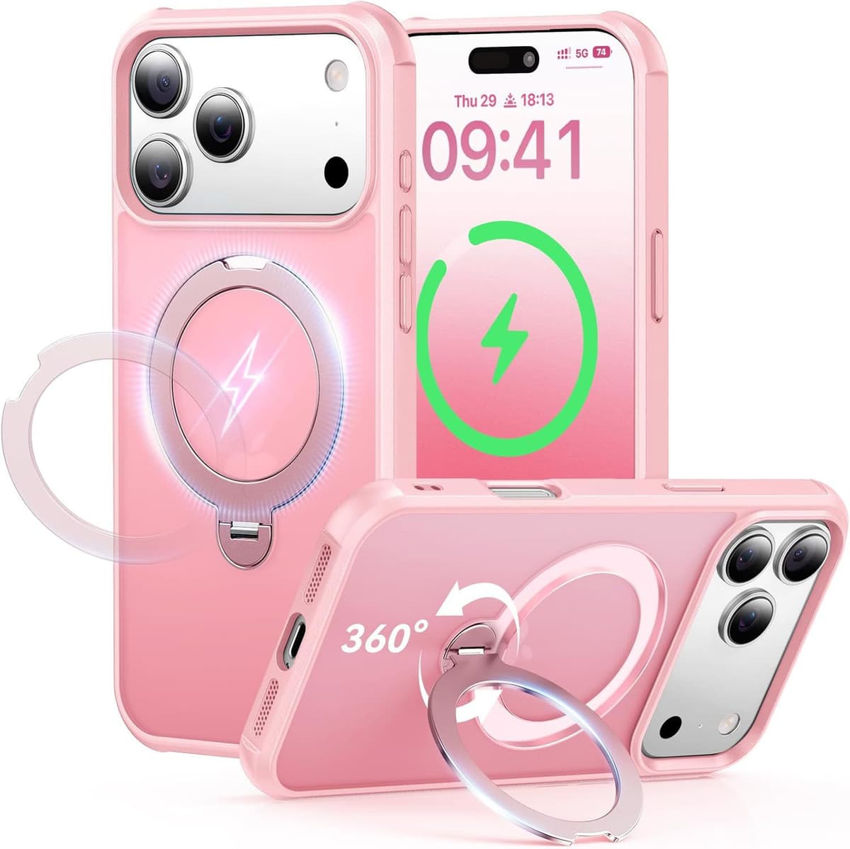 Light pink [360 pivot magnetic stand]