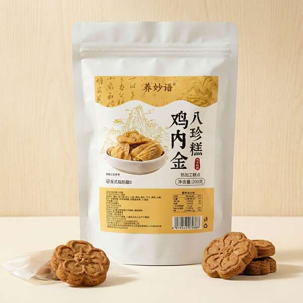 Yang Miaoyu Chicken Gizzard Eight Treasures Cake: Medicinal and Edible Ingredients in One, 0 Trans Fatty Acids, Health Snacks for Children and Adults
