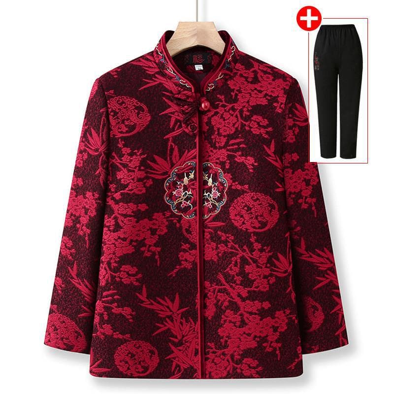 Bamboo leaf flower [top + pants]