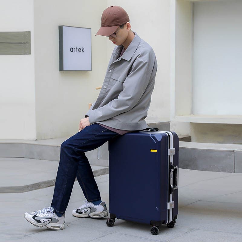 Trolley Suitcase with Combination Lock, Luggage Trolley Case with Pc Universal Wheels, Zipper Case with Detachable Wheels, Student Case, Business Case, Carbon Fiber 5