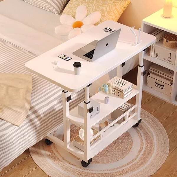 Computer Desk, Movable Lift-Adjustable Bedside Table, Student Simple Desk, Bedroom Home Use, Bed Study Table, Office Desk