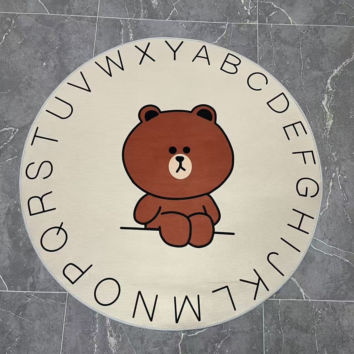 Matching round bear crystal velvet climbing mat (mat only, tent not included)