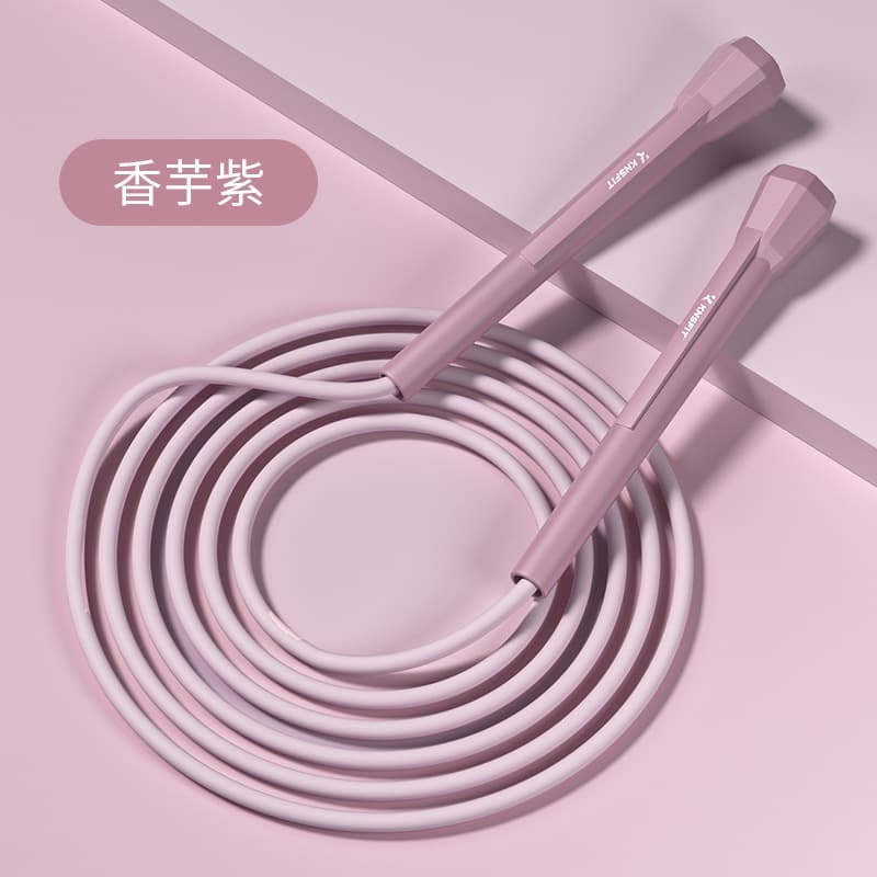 Hexagonal pen barrel skipping rope - purple without logo (frosted matte rope 5mm thick suitable for under 1.8m years old)