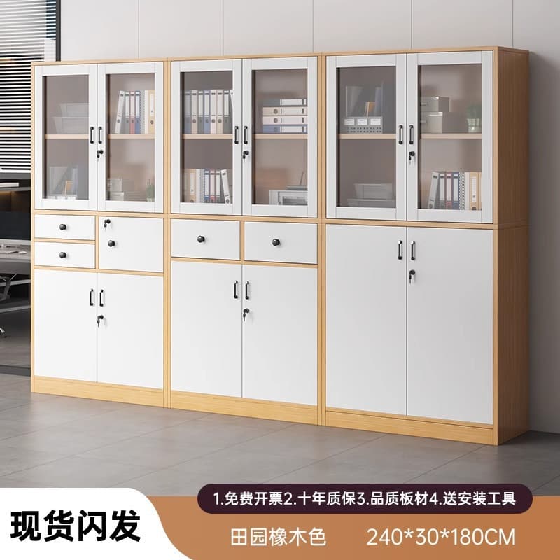 5-door 2-drawer model + 4-door 2-drawer model + 4-door model in Yunchuan oak color