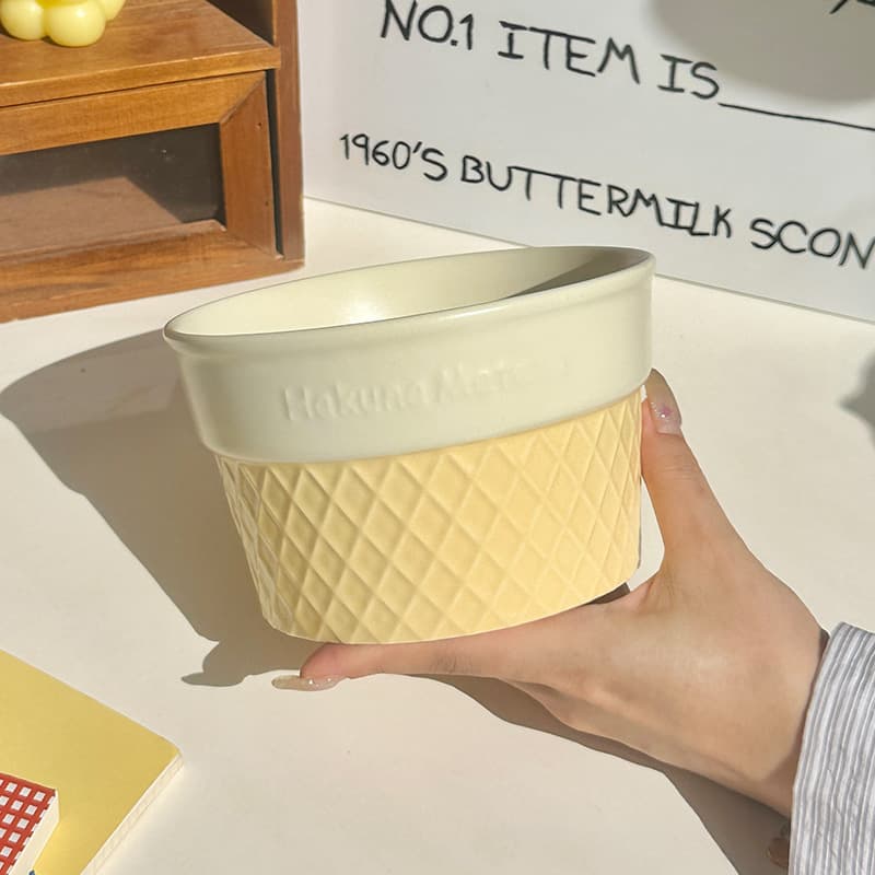 Ice cream bowl - 6inch - yellow