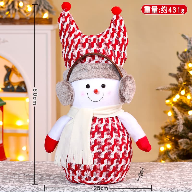 Headset striped gray snowman-70