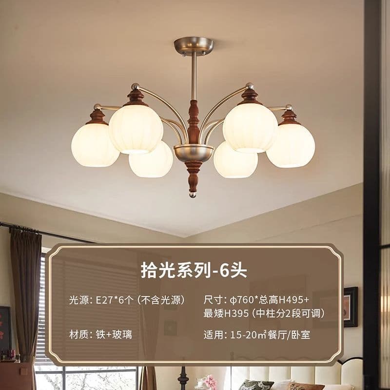 Chinese style-pick up light-6 head chandelier
