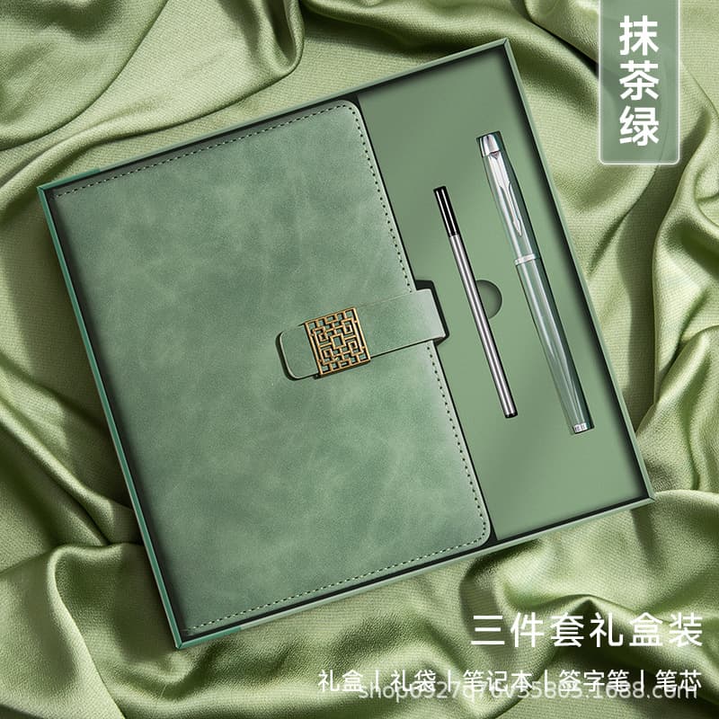 A5 - window cling button gift box set - matcha green