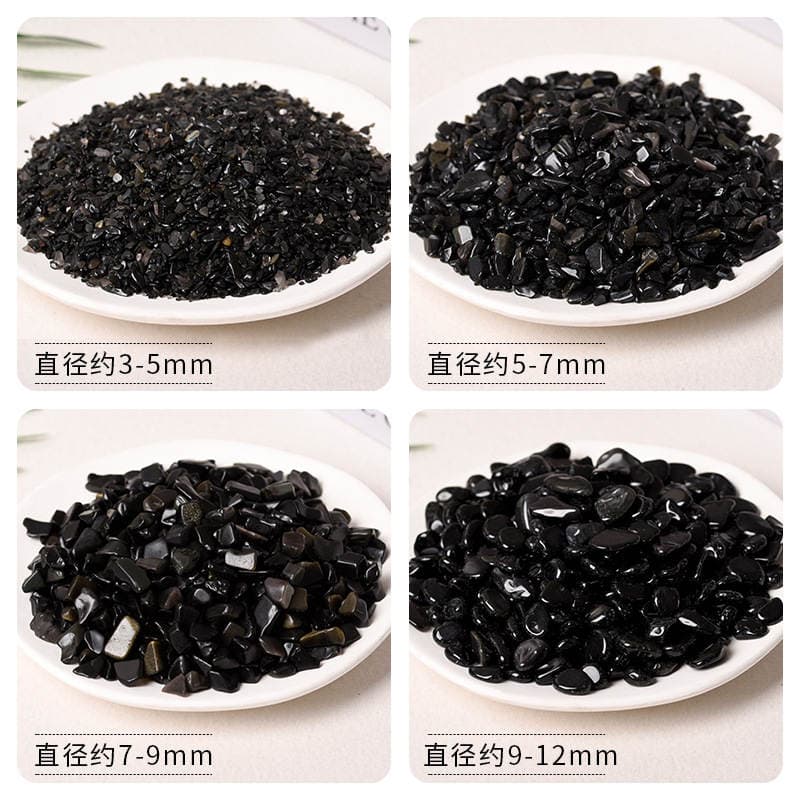 Wholesale Natural Obsidian Gravel Aromatherapy Stones Degaussing Purification Fish Tank Decoration Polishing Treatment Crystal Gravel 4