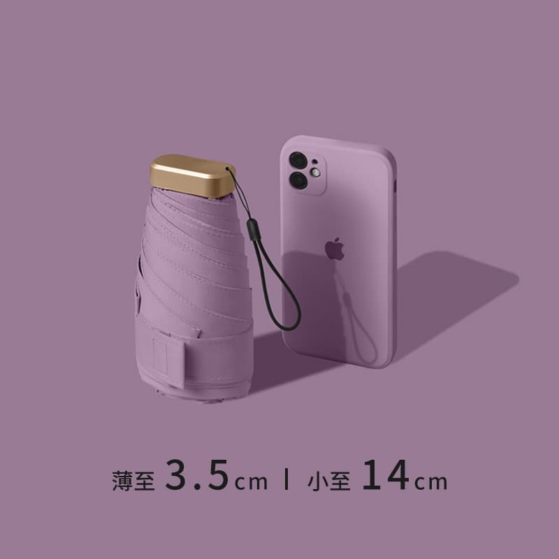 Six fold-metal handle-rose powder -14cm