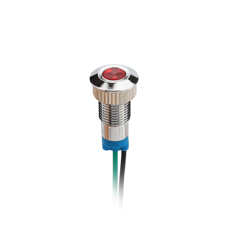 8mm metal signal indicator LED light metal shell pin binding post waterproof 6v12v24v220v 5