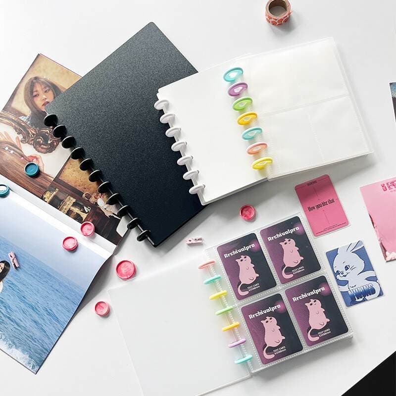 Ringnote Fan Collection Album 3.5inch Game Card Star Photo Album Storage 4-Slot 9-Slot Mushroom Buckle Card Album 2