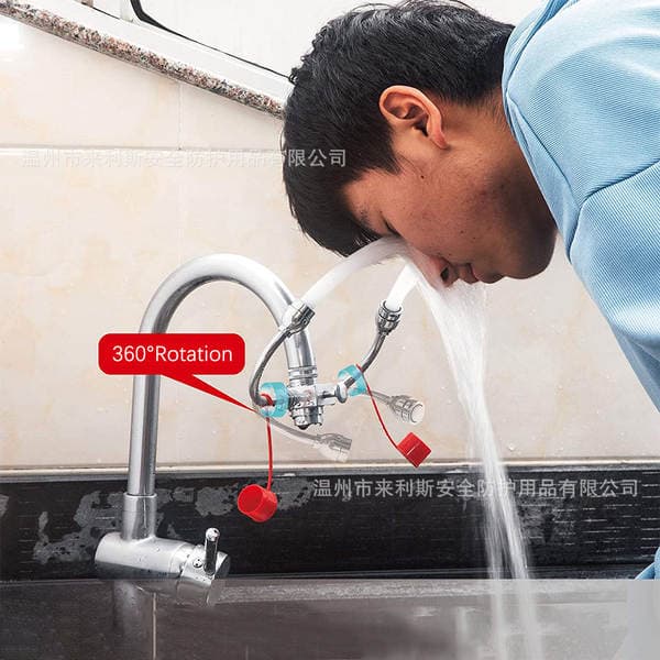 Factory Eye Washer Factory/Hospital/School Hand-washing and Eye-washing Dual-use Faucet Type Double-mouth Eye Washer