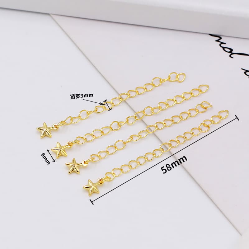 Style 10 three-dimensional five-pointed star extended chain