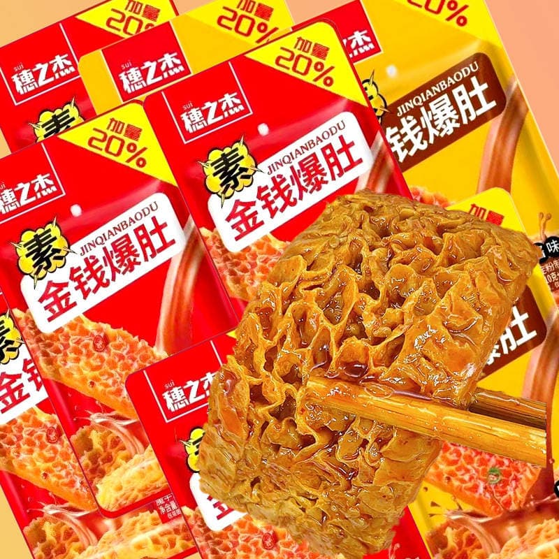 Sui Zhi Jie Vegetarian Crispy Tofu Snacks with Sesame Sauce Flavor, Spicy Konjac Strips, Vegetarian Tripe, Popular Internet Snack, Leisure Snack 1