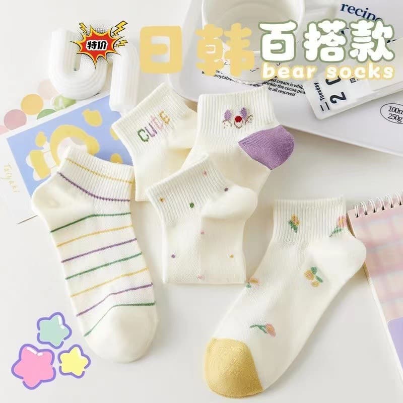 Female mesh purple dotted cat (10 pairs/pack of 5 colors mixed)