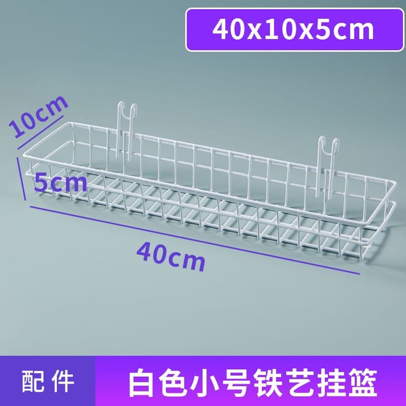 White upgraded heavy-duty iron hanging basket