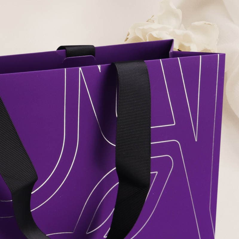Foreign Trade Satchel Paper Bag Matte Touch Film Coat Handbag Printed Logo Ribbon Rope Clothing Shopping Paper Bag 4